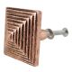 Square Pyramid Antique Copper Aluminium Cabinet Knob